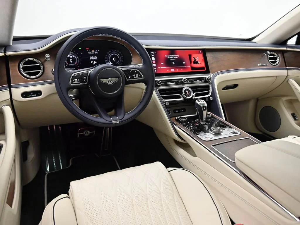 2026 Bentley Flying Spur Azure interior, dashboard, Linen and Imperial Blue