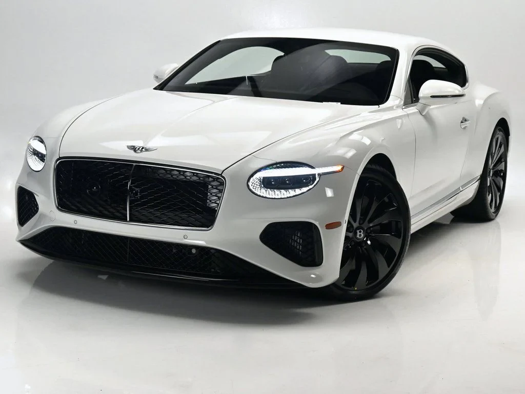 2026 Bentley Continental GT V8 for sale, front three-quarter view, Glacier White