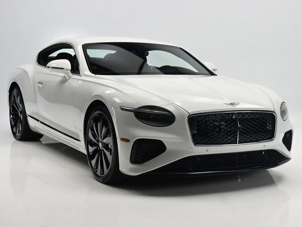 2026 Bentley Continental GT V8 for sale, front three-quarter view, Glacier White