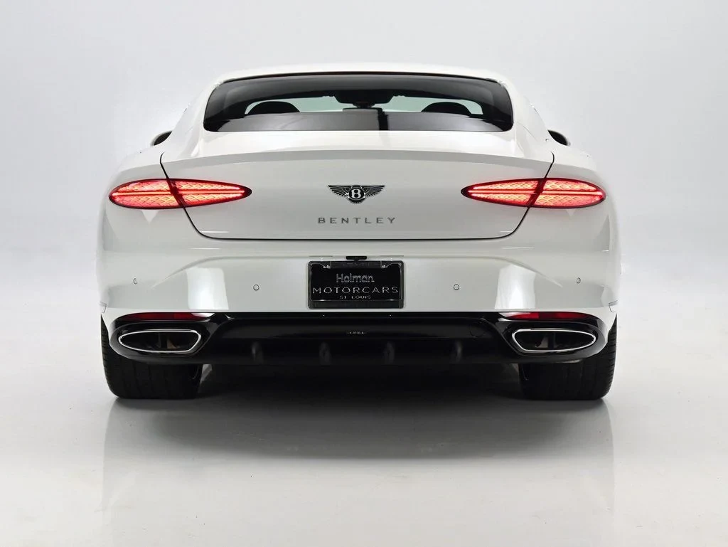 2026 Bentley Continental GT V8, rear three-quarter view, Glacier White