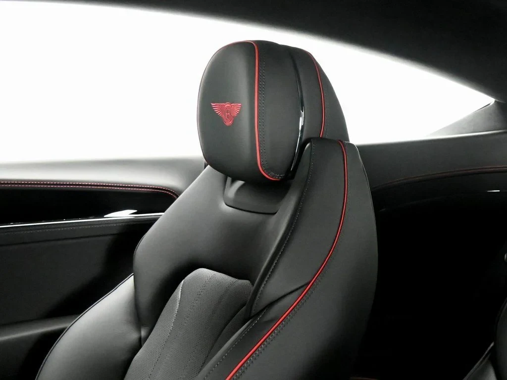 2026 Bentley Continental GT V8 interior, seats, Beluga with Hotspur Red Stitching