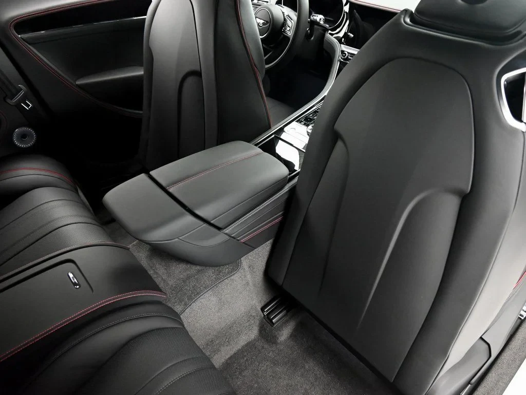 2026 Bentley Continental GT V8 interior, seats, Beluga with Hotspur Red Stitching