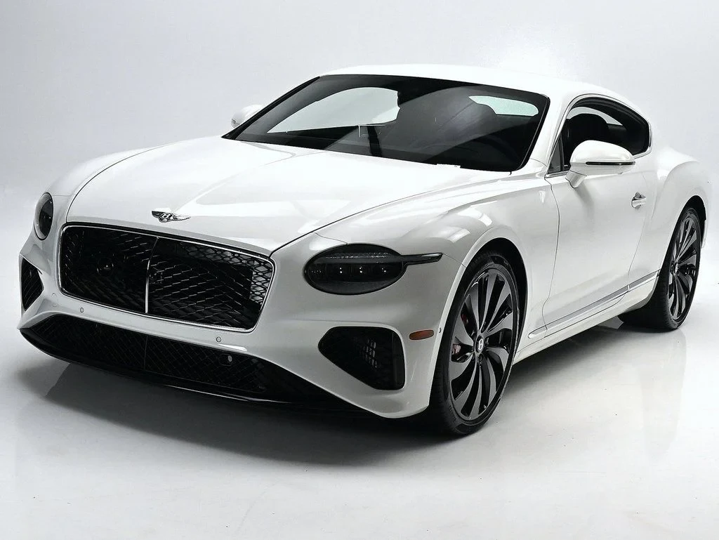 2026 Bentley Continental GT V8 for sale, front three-quarter view, Glacier White