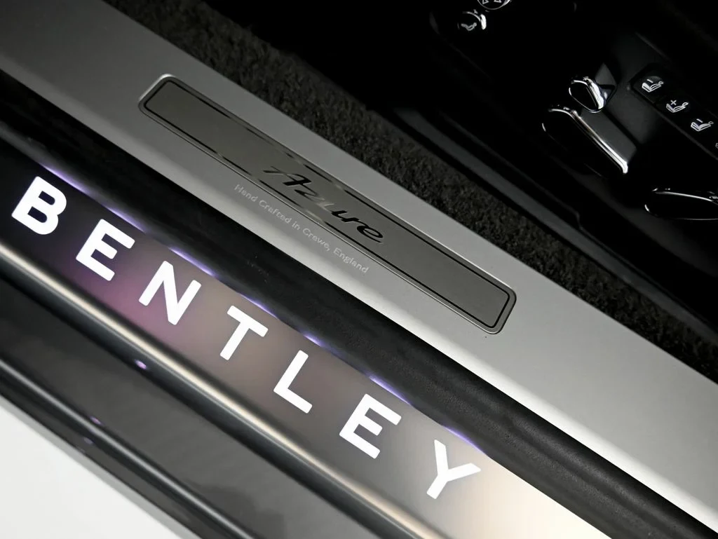 2026 Bentley Continental GT Azure interior, door sill, Gravity Grey and Beluga