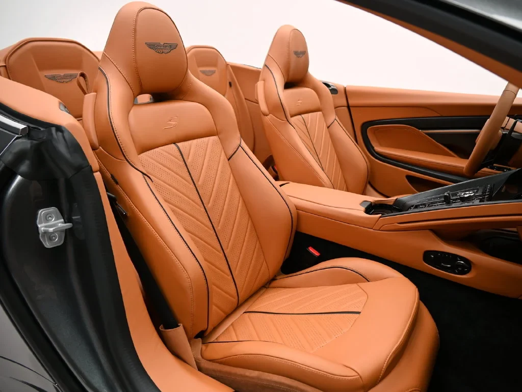 2026 Aston Martin DB12 S Volante interior, seats, Oxford Tan