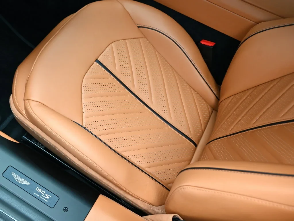 2026 Aston Martin DB12 S Volante interior, seats, Oxford Tan