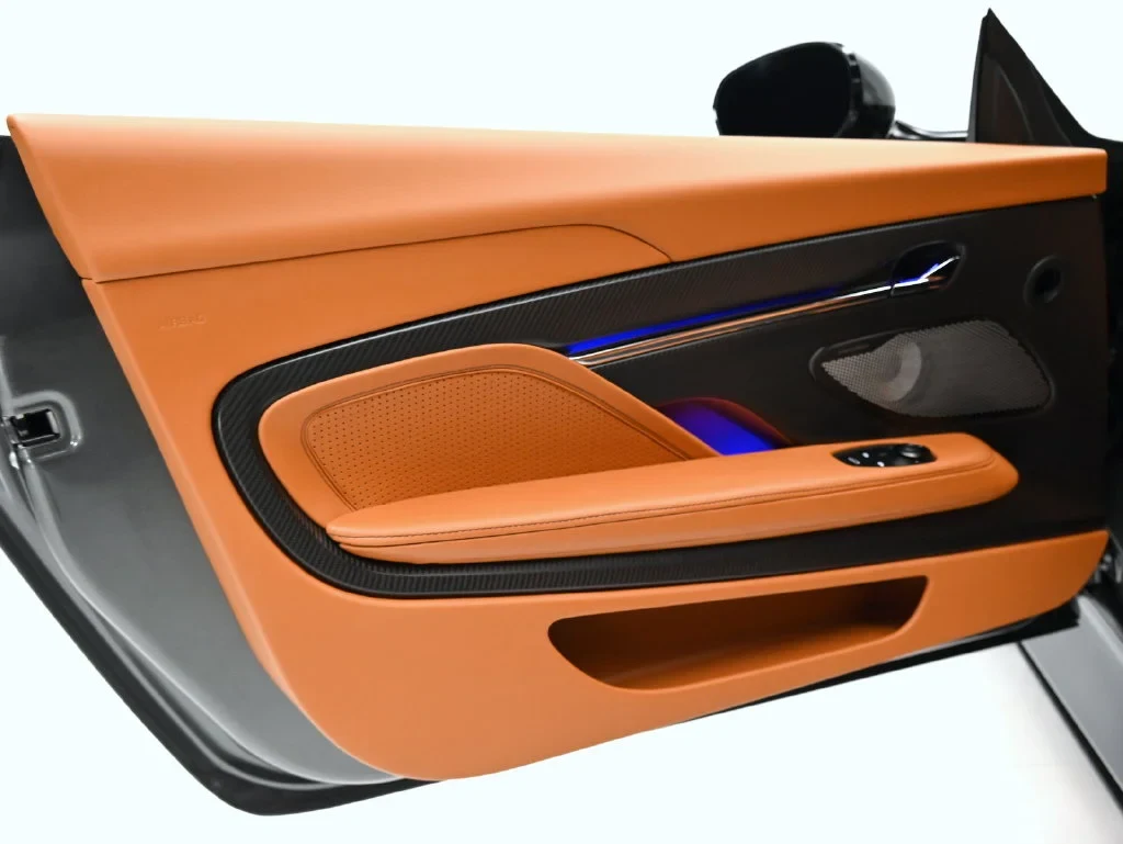 2026 Aston Martin DB12 S Volante interior, door panel, Oxford Tan