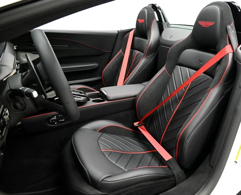 2026 Aston Martin Vantage S Roadster interior, seats, Onyx Black and Red
