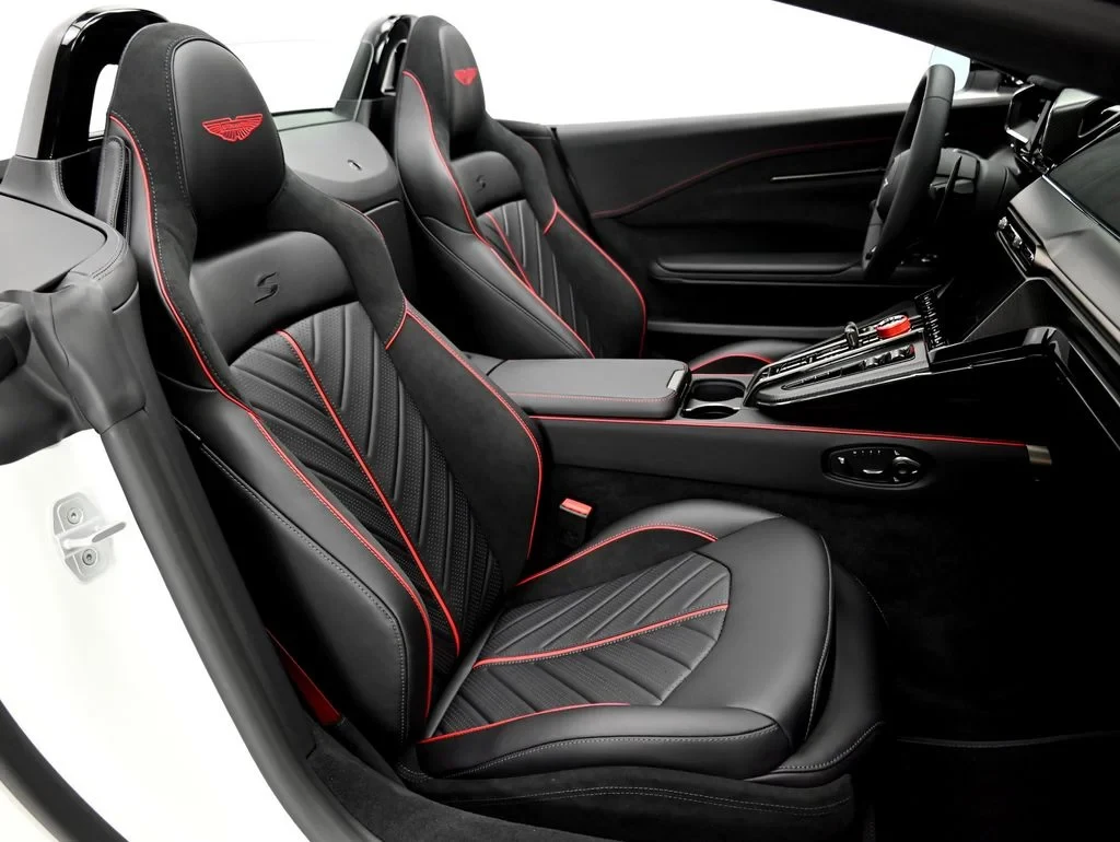 2026 Aston Martin Vantage S Roadster interior, seats, Onyx Black and Red