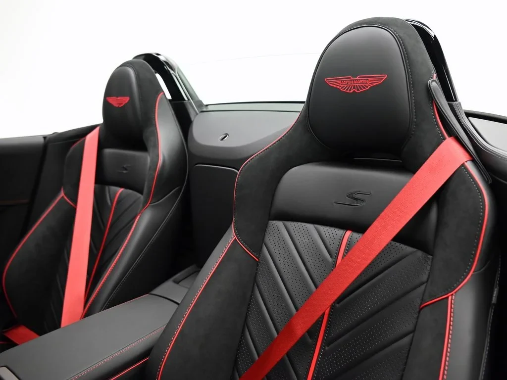2026 Aston Martin Vantage S Roadster interior, seats, Onyx Black and Red