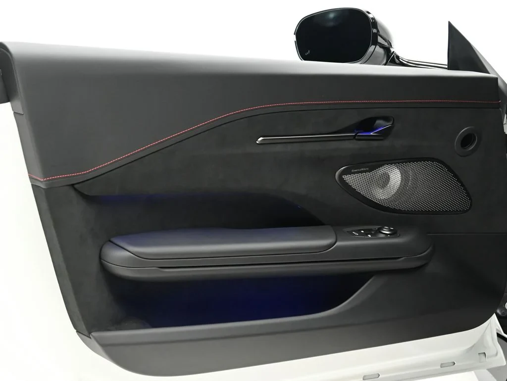 2026 Aston Martin Vantage S Roadster interior, door panel, Onyx Black and Red