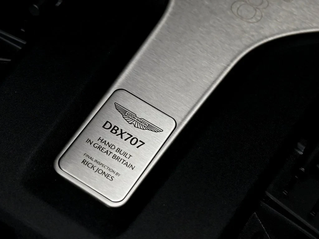 2026 Aston Martin DBX 707 interior, door sill, Centenary Saddle Tan