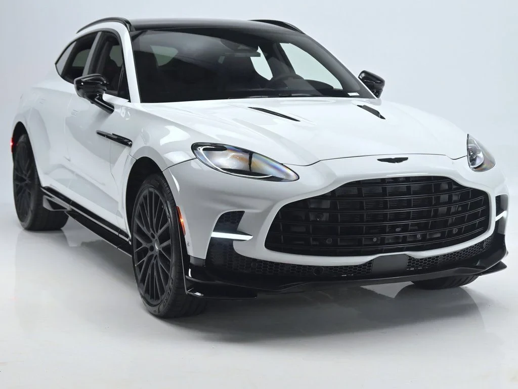 2026 Aston Martin DBX 707 for sale, front three-quarter view, Lunar White
