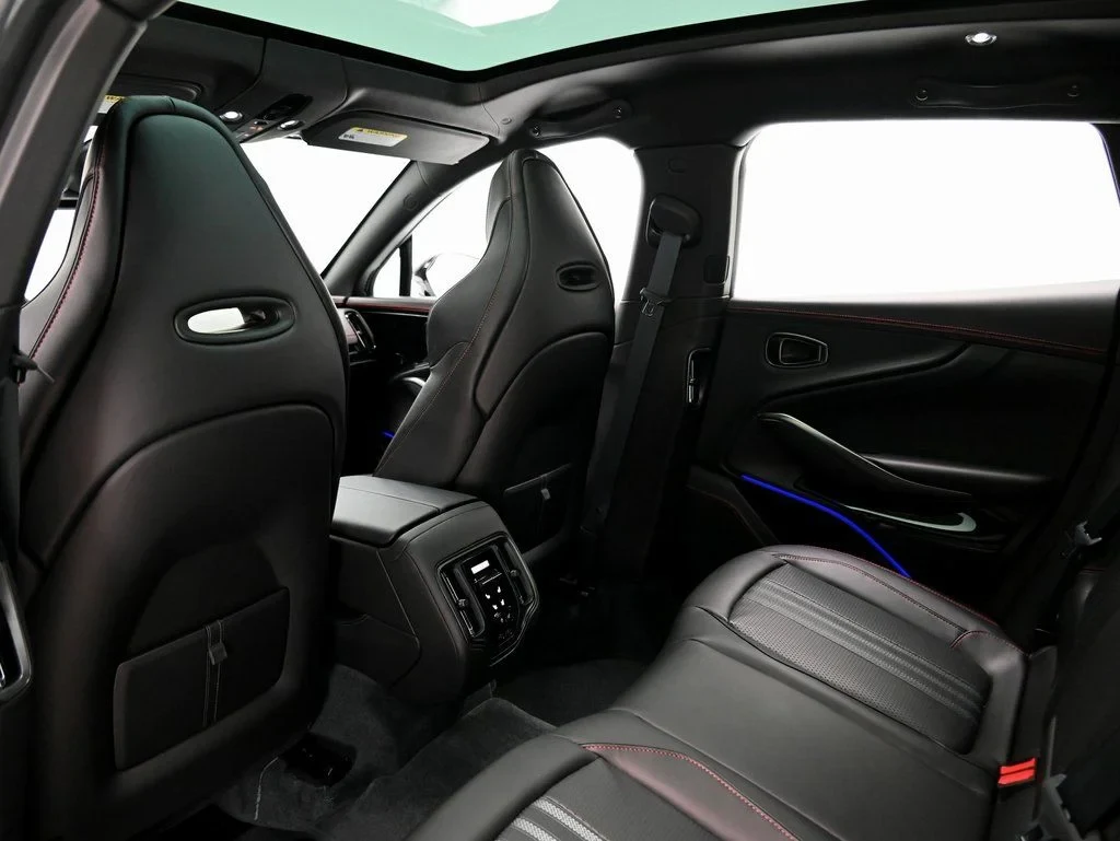 2026 Aston Martin DBX 707 interior, seats, Black Metallic with Spicy Red Stitching