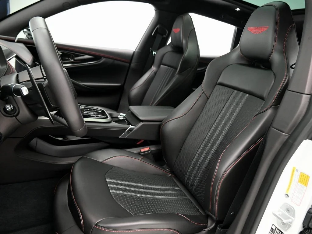 2026 Aston Martin DBX 707 interior, seats, Black Metallic with Spicy Red Stitching