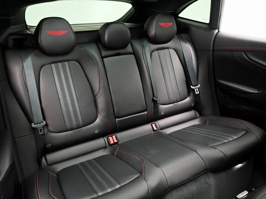 2026 Aston Martin DBX 707 interior, seats, Black Metallic with Spicy Red Stitching