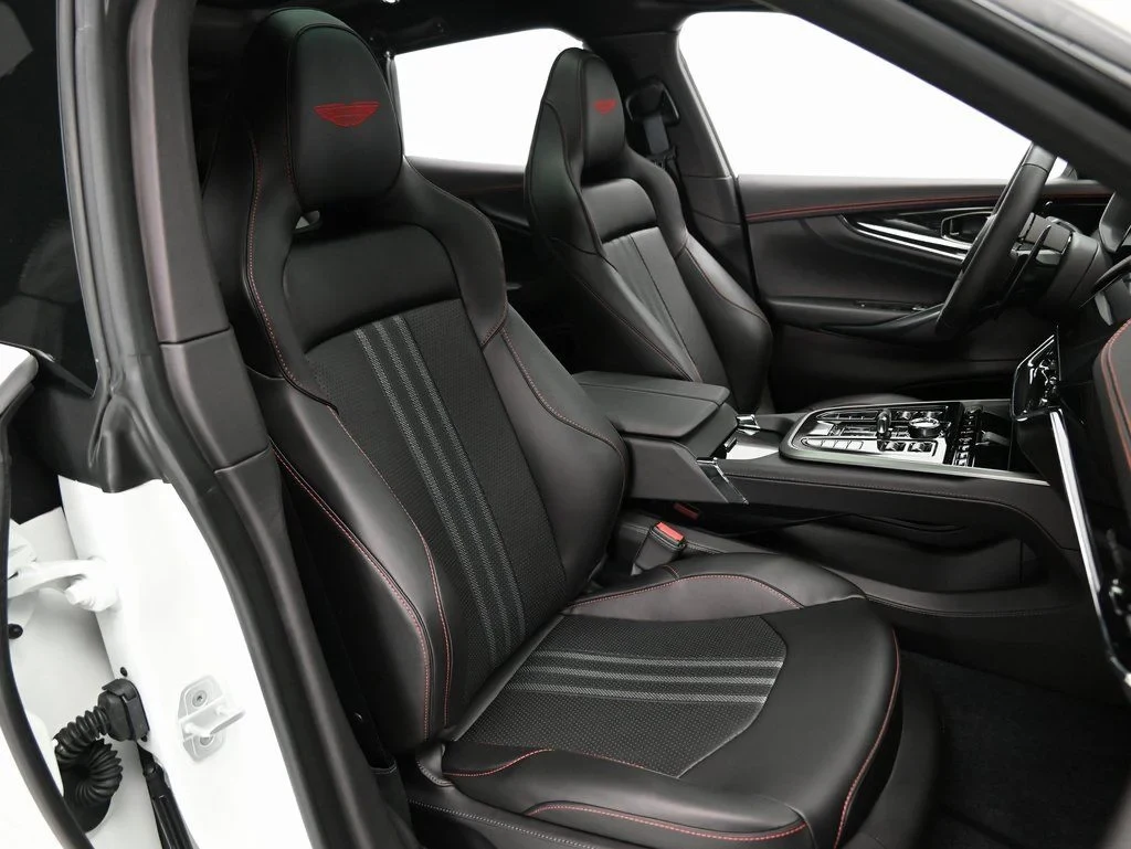 2026 Aston Martin DBX 707 interior, seats, Black Metallic with Spicy Red Stitching