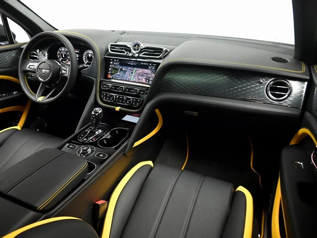 2026 Bentley Bentayga Speed interior, Beluga and Yellow