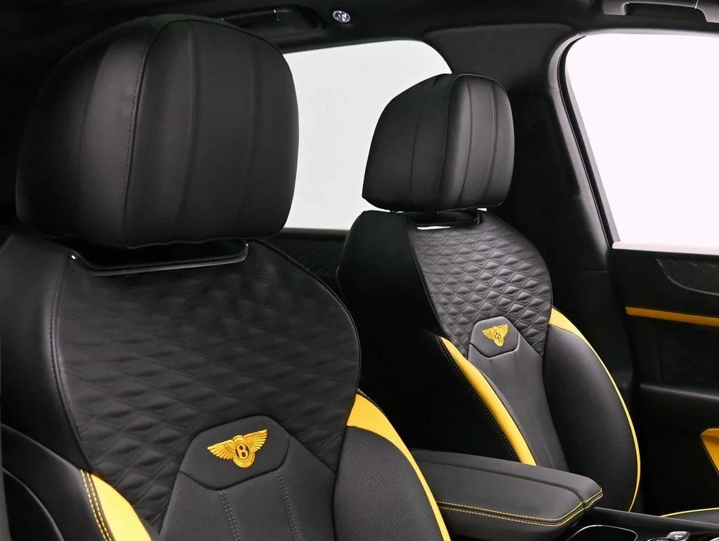 2026 Bentley Bentayga Speed interior, seats, Beluga and Yellow