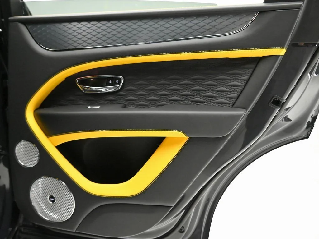 2026 Bentley Bentayga Speed interior, door panel, Beluga and Yellow