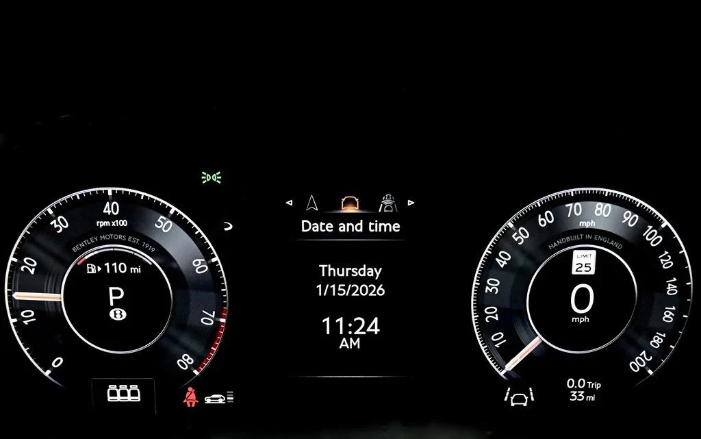2026 Bentley Bentayga Speed interior, Beluga and Yellow