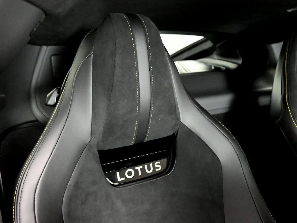 2027 Lotus Emira V6 SE interior, seats, Black with Yellow Stitching