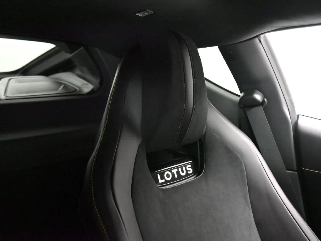 2027 Lotus Emira V6 SE interior, Black with Yellow Stitching