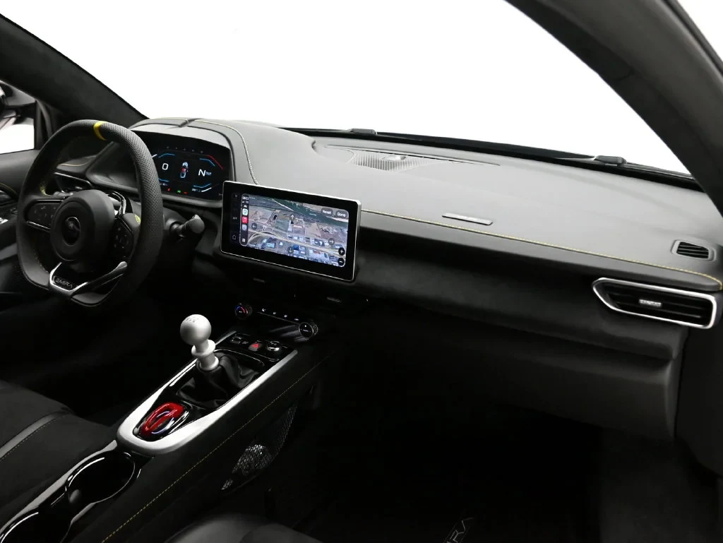 2027 Lotus Emira V6 SE interior, dashboard, Black with Yellow Stitching