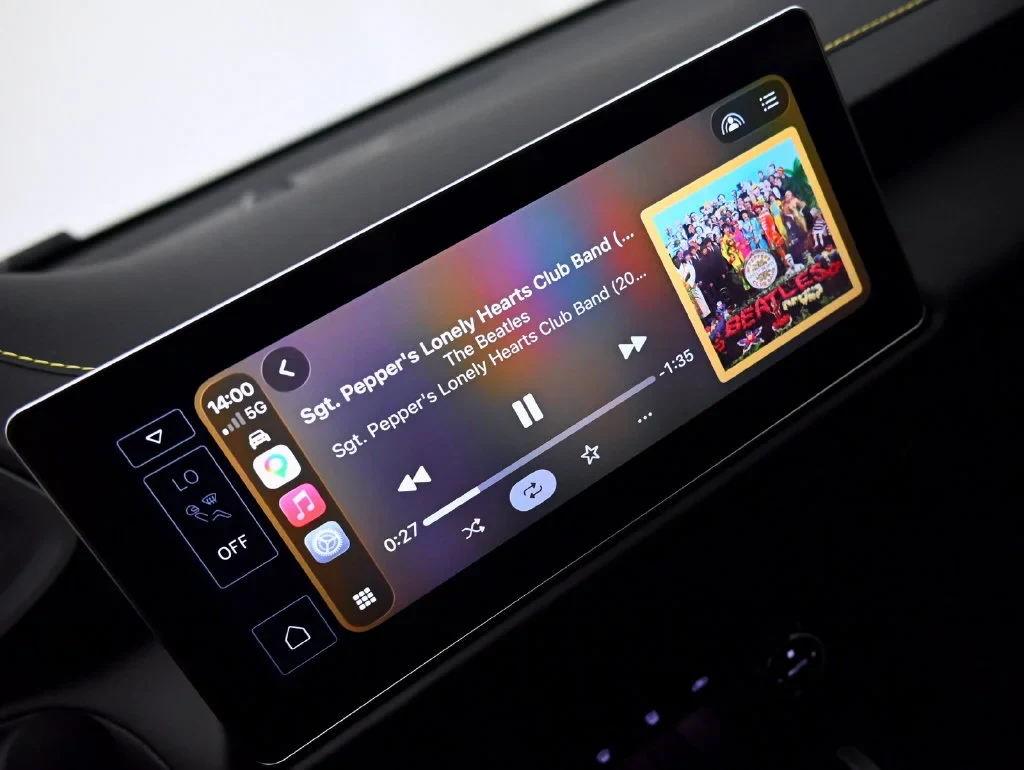 2027 Lotus Emira Turbo SE interior, Black with Yellow Accents
