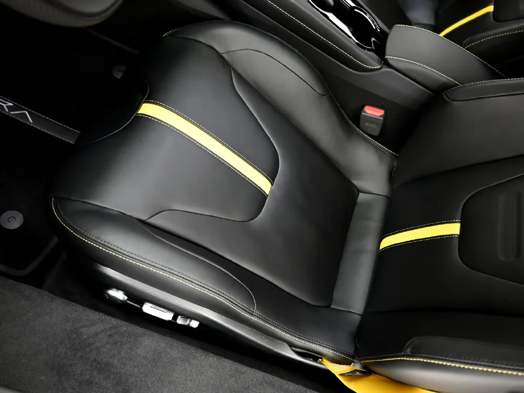 2027 Lotus Emira Turbo SE interior, seats, Black with Yellow Accents