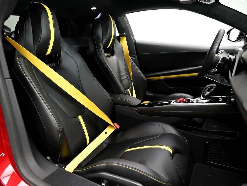 2027 Lotus Emira Turbo SE interior, seats, Black with Yellow Accents