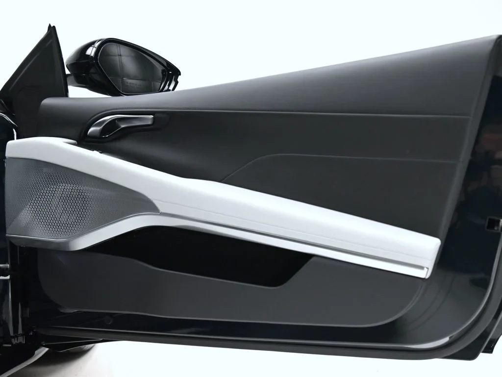 2026 Lotus Emira Turbo SE interior, door panel, Ice Grey and Black