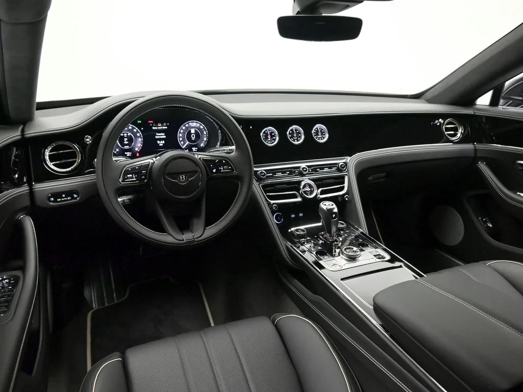 2026 Bentley Flying Spur V8 interior, dashboard, Beluga with Linen Accents