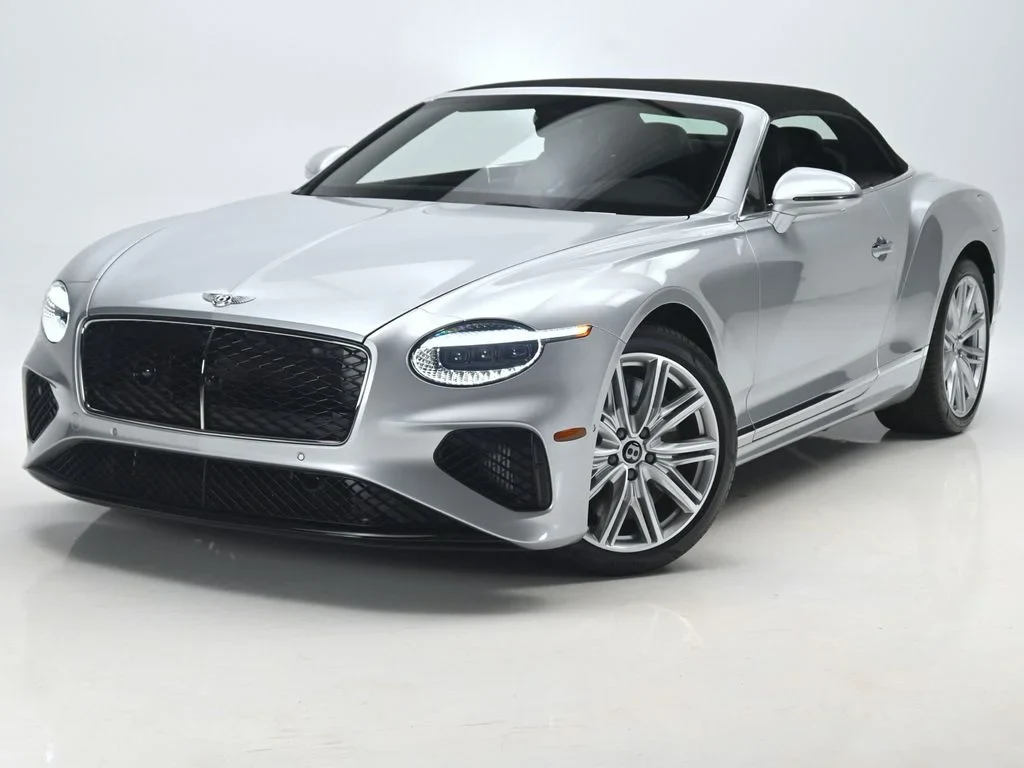 2026 Bentley Continental GTC for sale, front three-quarter view, Moonbeam