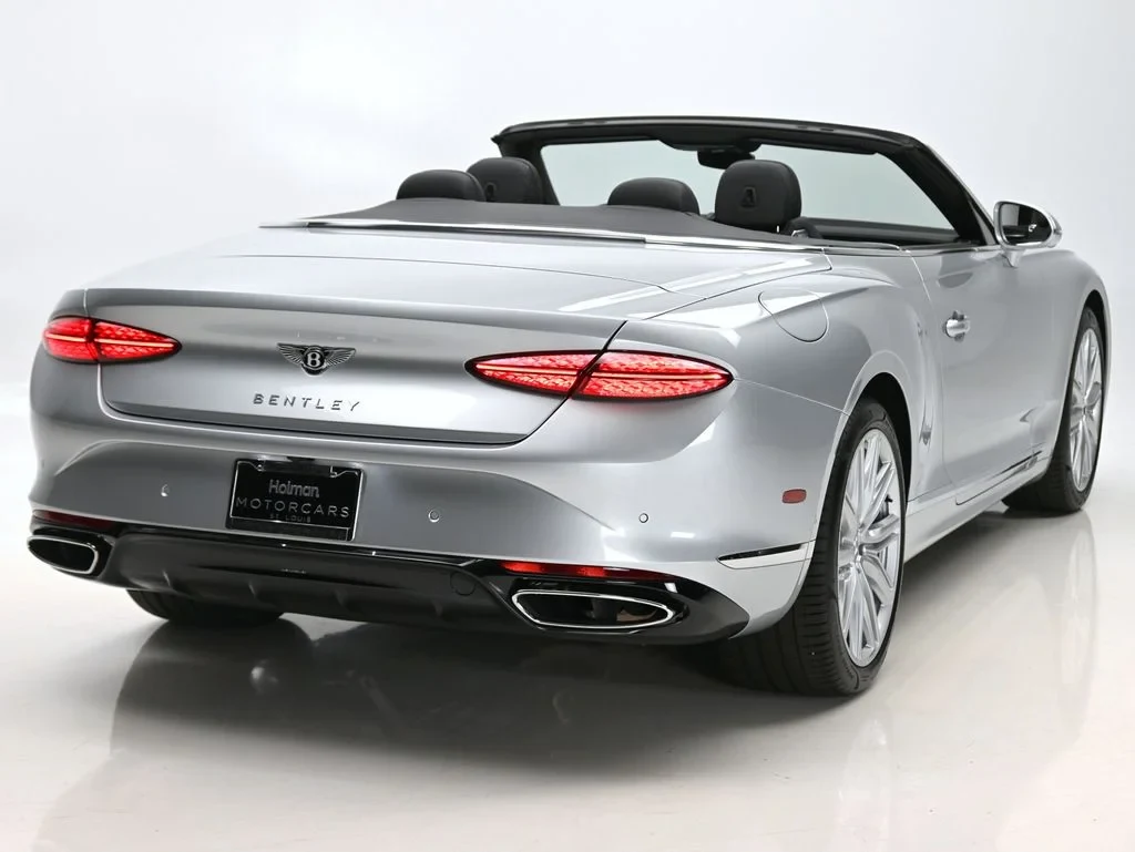 2026 Bentley Continental GTC, rear three-quarter view, Moonbeam