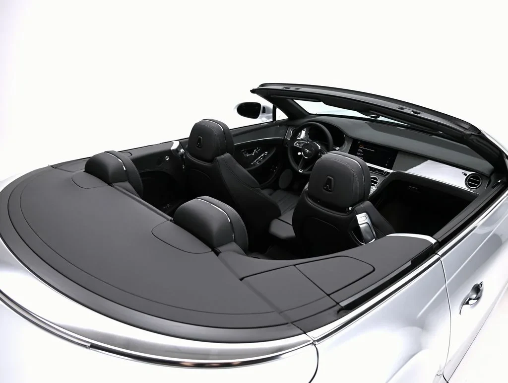 2026 Bentley Continental GTC interior, Beluga and Gravity Grey.