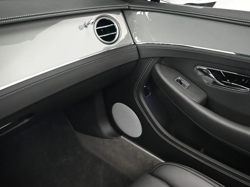 2026 Bentley Continental GTC interior, door panel, Beluga and Gravity Grey.