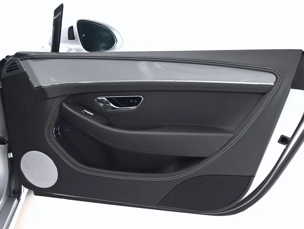 2026 Bentley Continental GTC interior, door panel, Beluga and Gravity Grey.