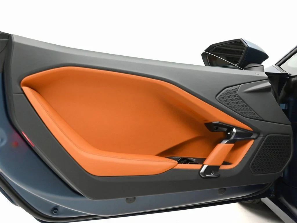 2026 Lamborghini Temerario interior, door panel, Terra Kapnos and Nero Ade