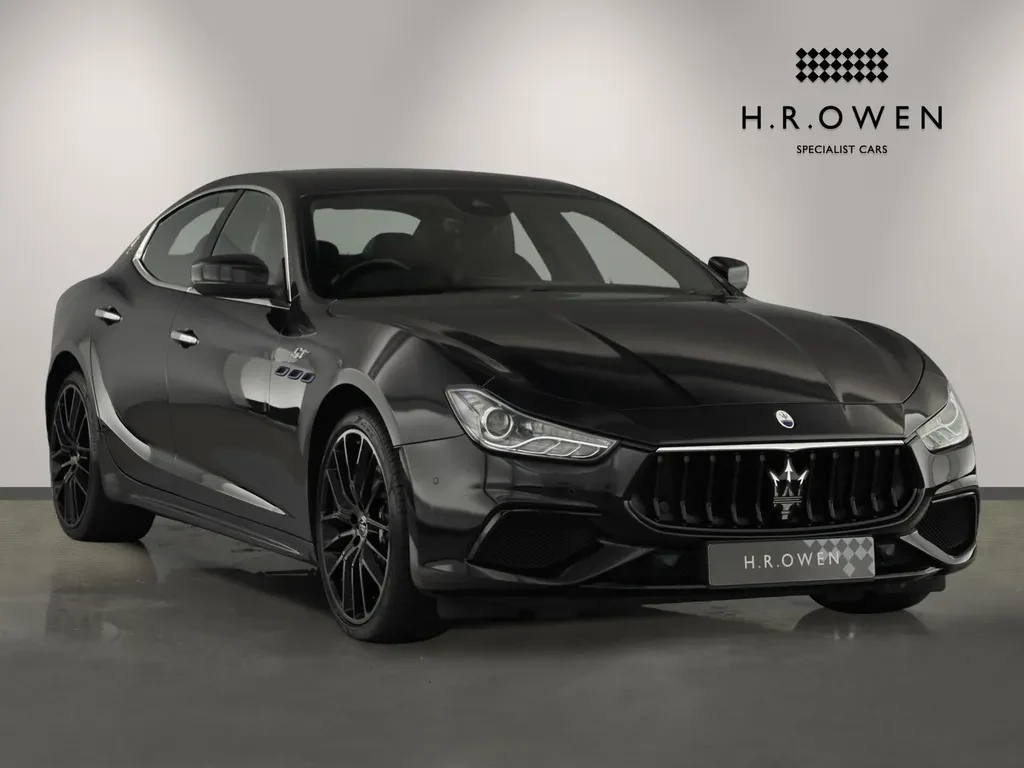 Maserati Ghibli, full-car front three-quarter view.