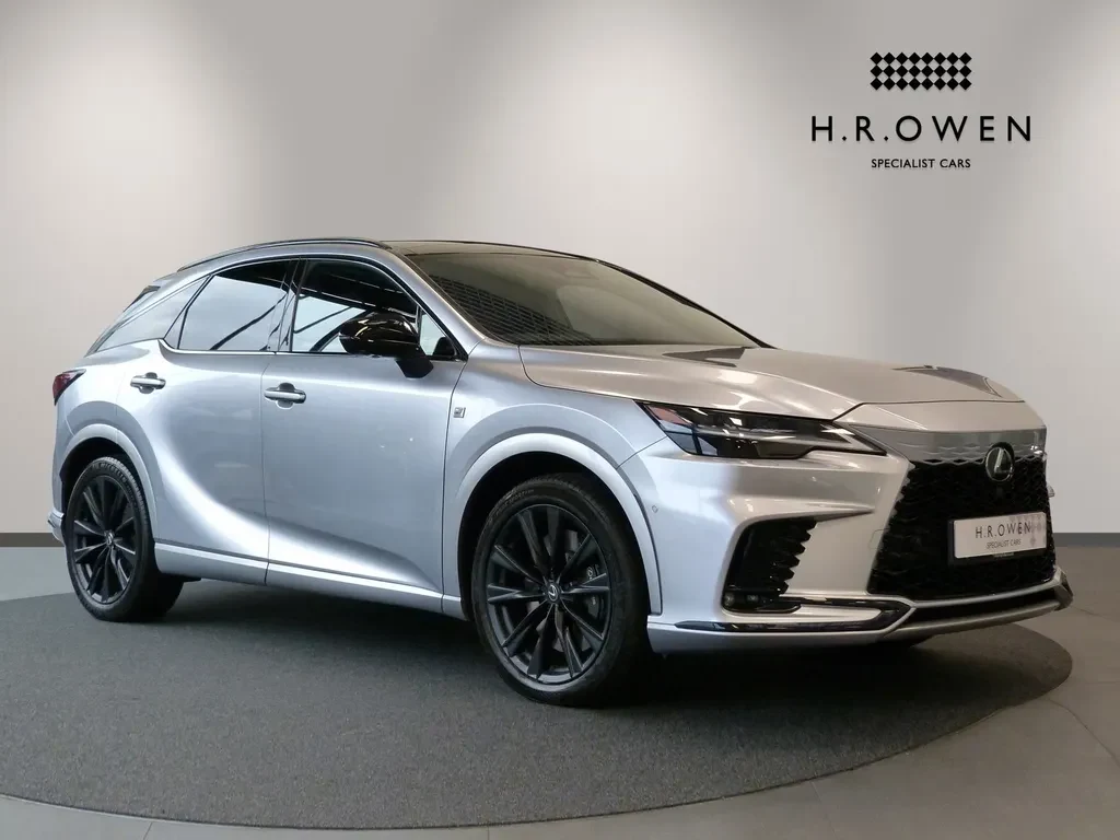 Lexus RX, full-car front three-quarter view.
