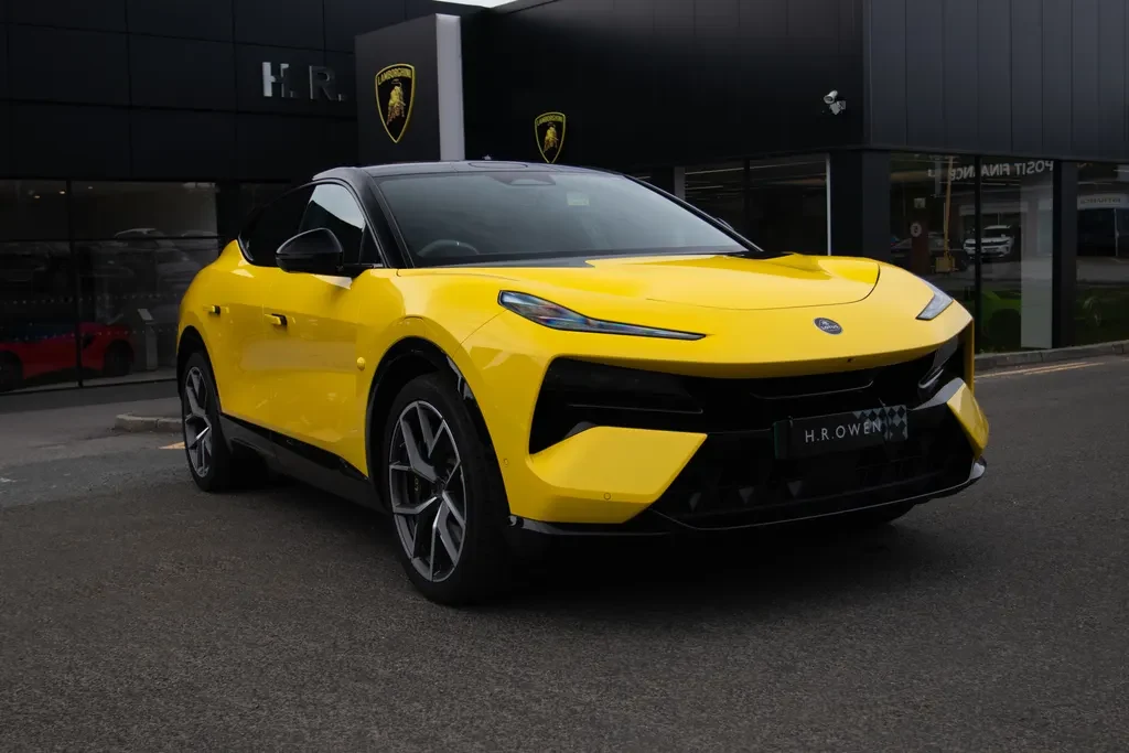 Lotus Eletre, full-car front three-quarter view.
