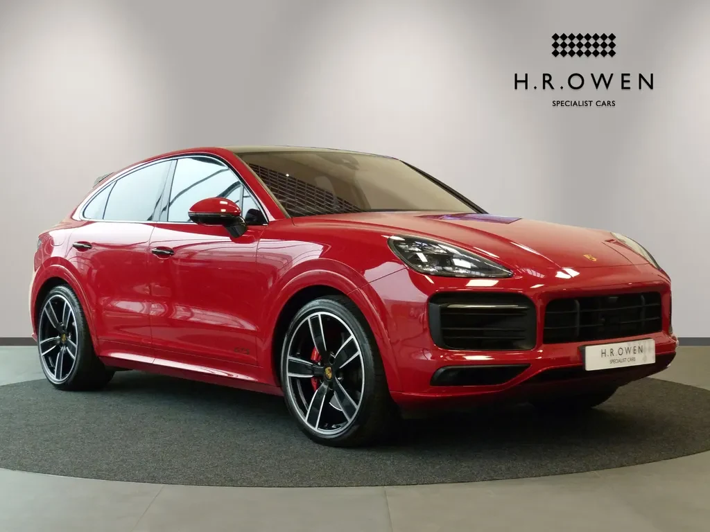 Porsche Cayenne, full-car front three-quarter view.