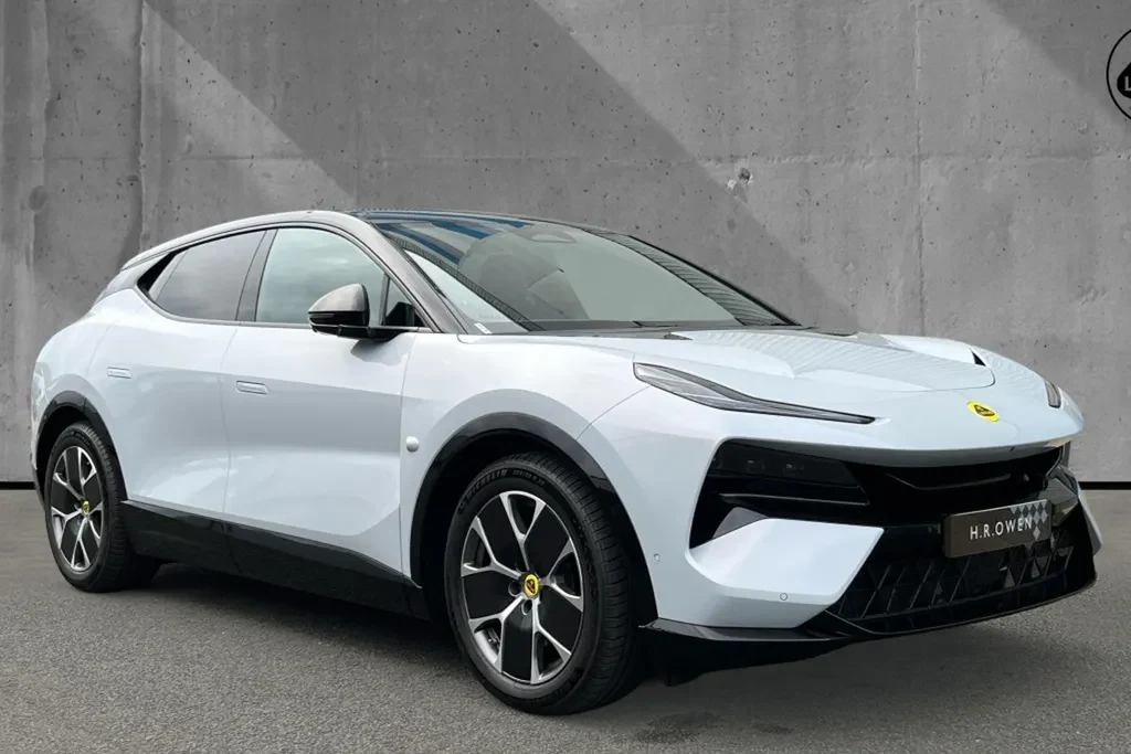 Lotus Eletre, full-car front three-quarter view.