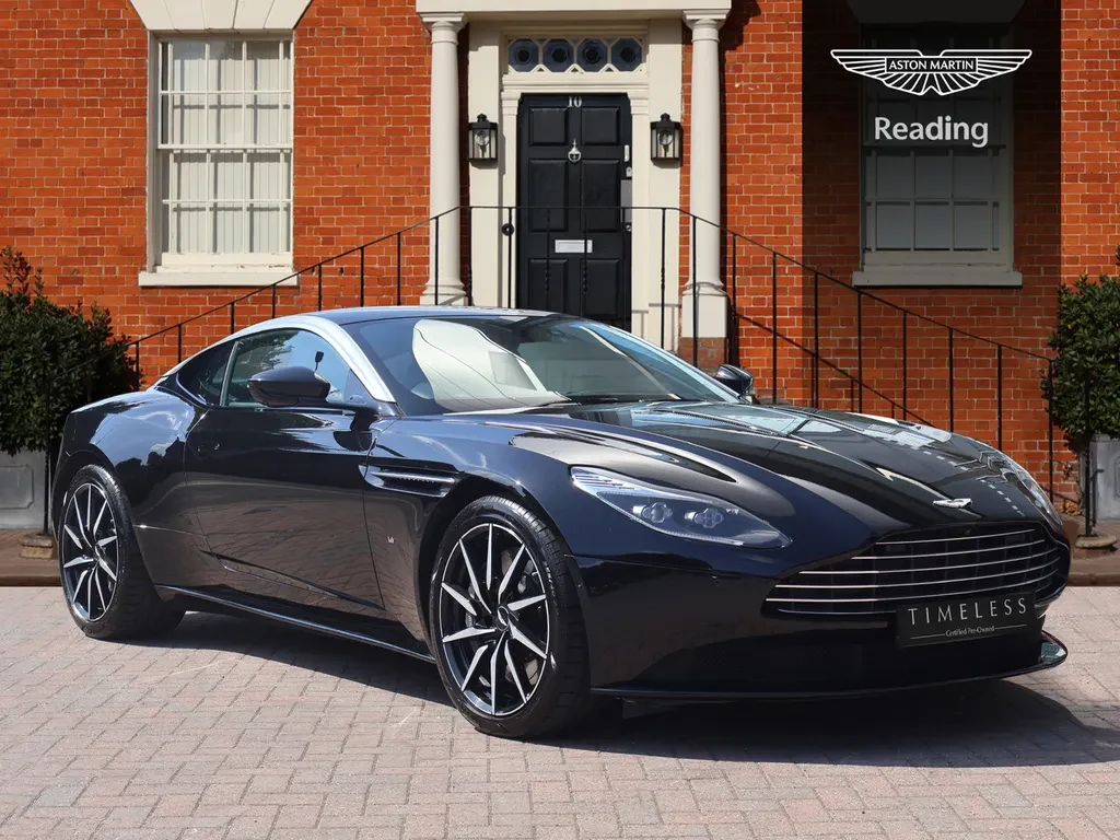Aston Martin DB11, full-car front three-quarter view.