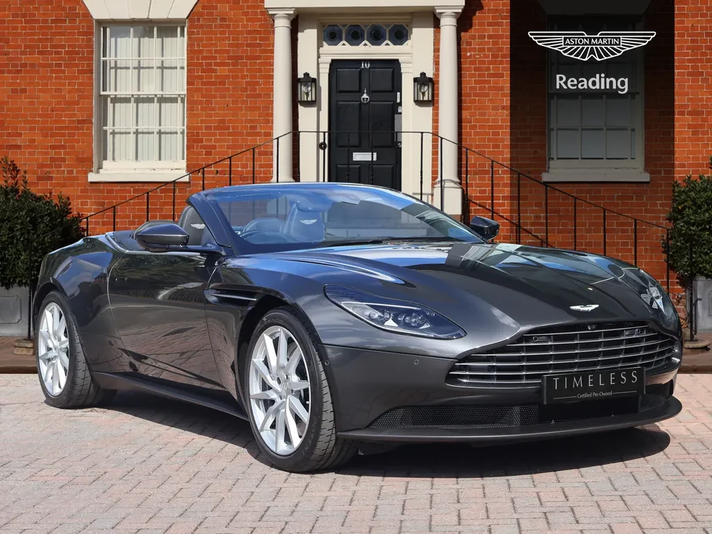 Aston Martin DB11, full-car front three-quarter view.