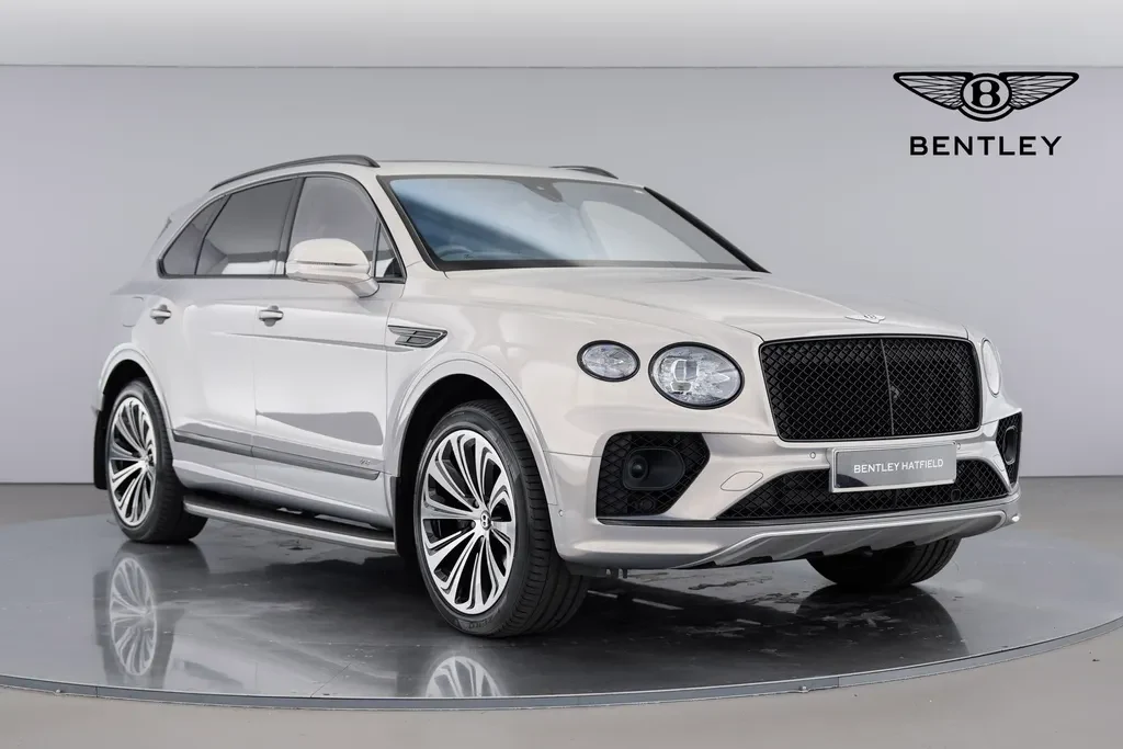 Bentley Bentayga, full-car front three-quarter view.