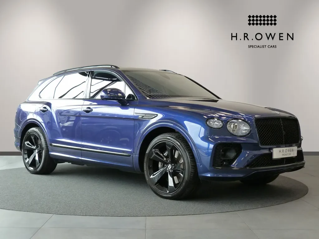 Bentley Bentayga, full-car front three-quarter view.