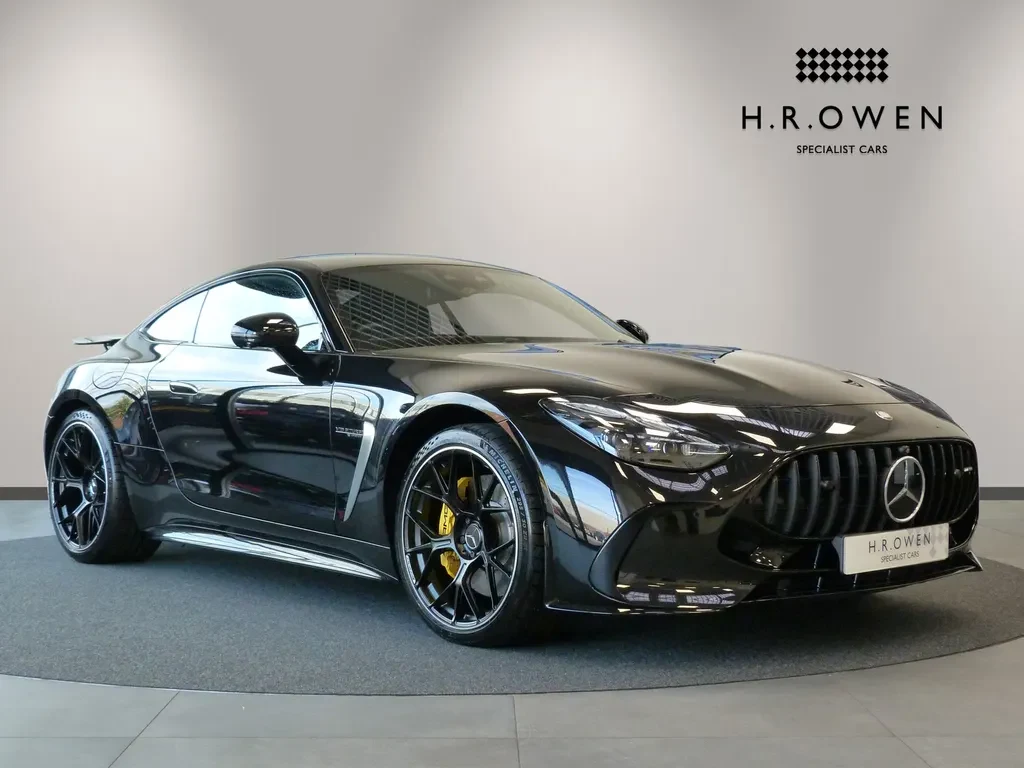 Mercedes-Benz AMG GT, full-car front three-quarter view.