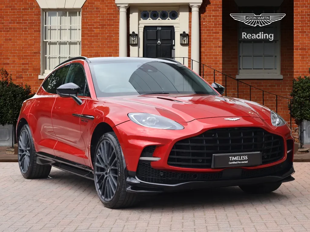 Aston Martin DBX, full-car front three-quarter view.